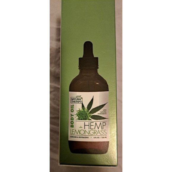 Natural Therapy 4 Oz Hemp & Lemongrass Cooling & Revitalizing Body Oil - Picture 5 of 6